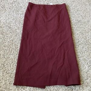 Zara burgundy pencil skirt large